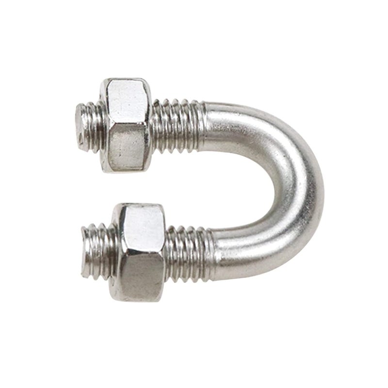 Sscon 10Pcs M6x8 304 Stainless Steel U-Bolt Fastener for 8mm Pipe Dia - Image 5